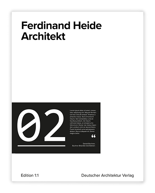 Cover Ferdinand Heide Architekt Edition 1:1